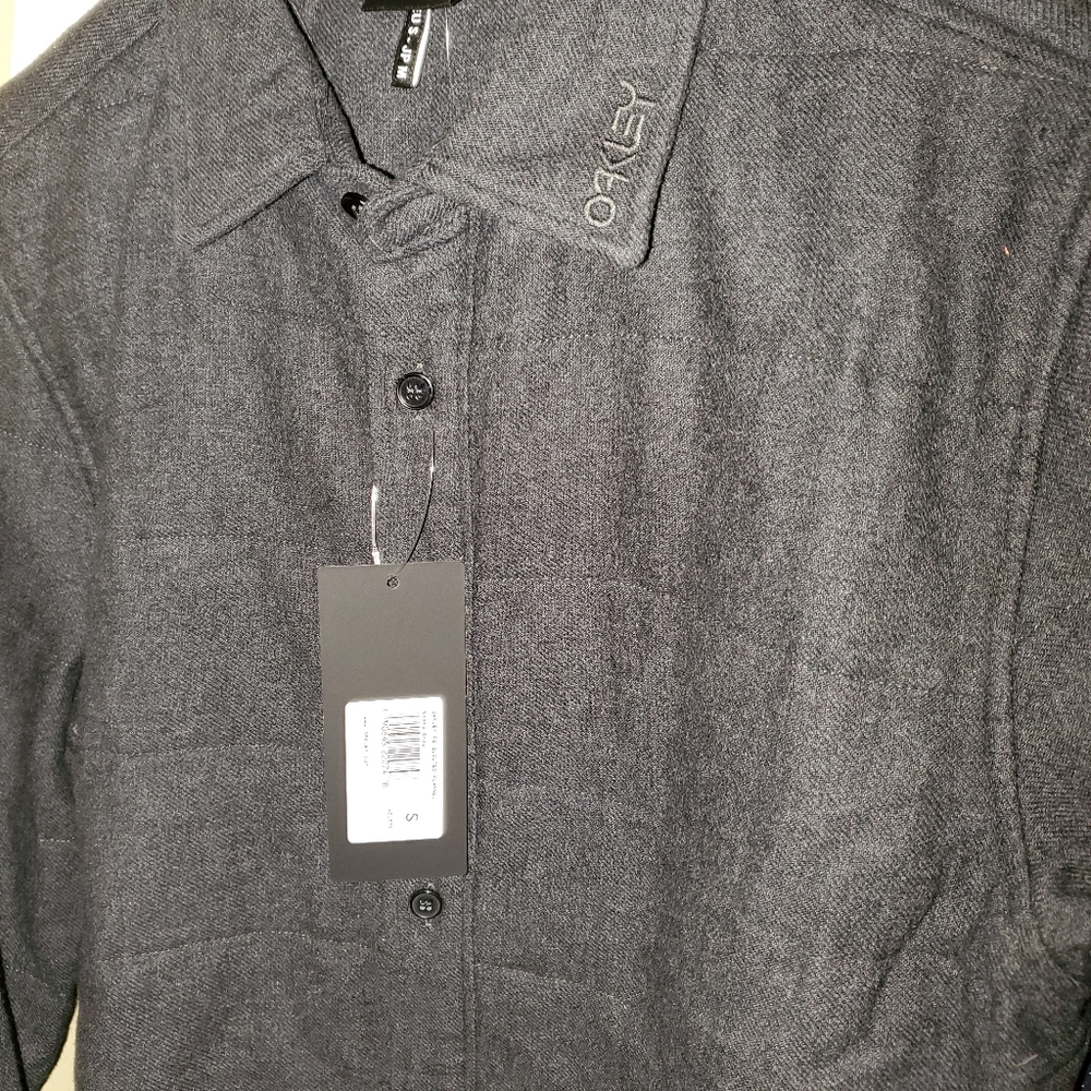 Oakley FS Quilted Flannel Overshirt Stone Gray-SM - Picture 6 of 6